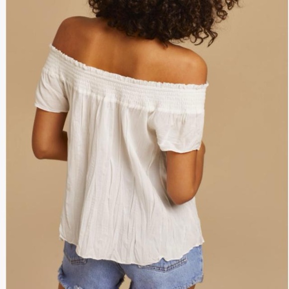 Aritzia Talula Off-Shoulder Floral Blouse Top (Small) - Picture 2 of 5